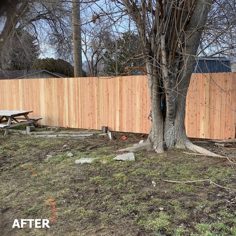 Japanese cedar fence installed by Top Rail Fence