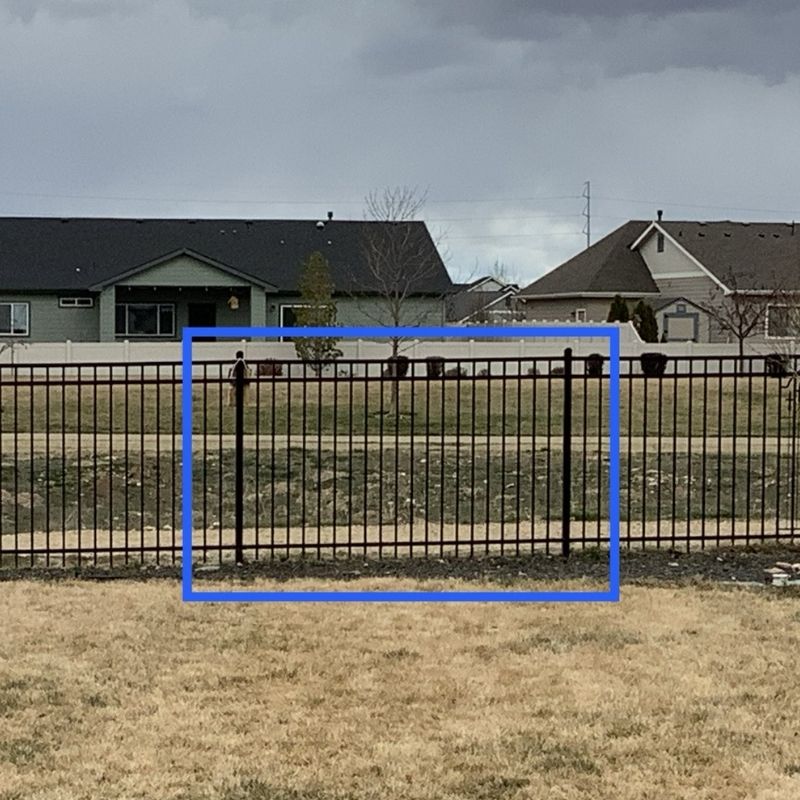 Before image of Ornamental gate installed by Top Rail Fence