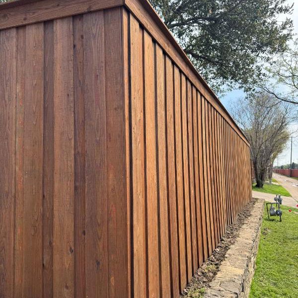 Wooden Top Rail Fence in North Texas