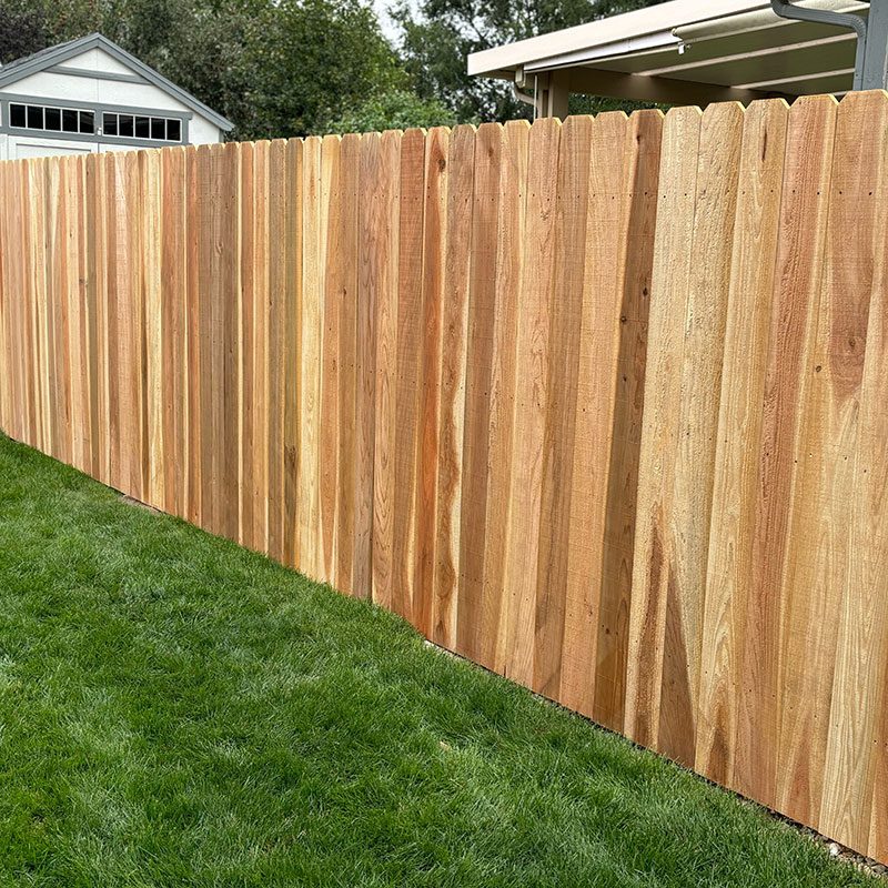 Wood security fence