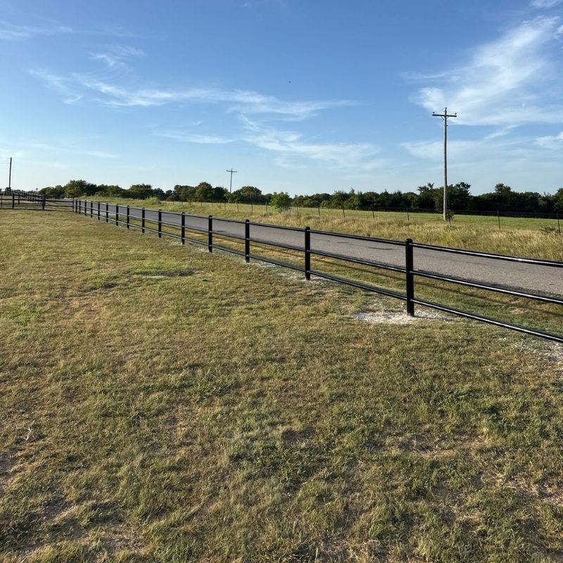 Pipe Fence installed by Top Rail Fence