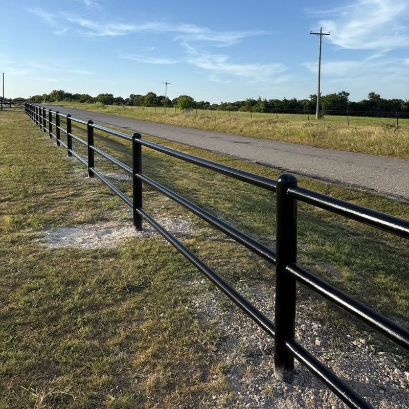 Pipe Fence installed by Top Rail Fence