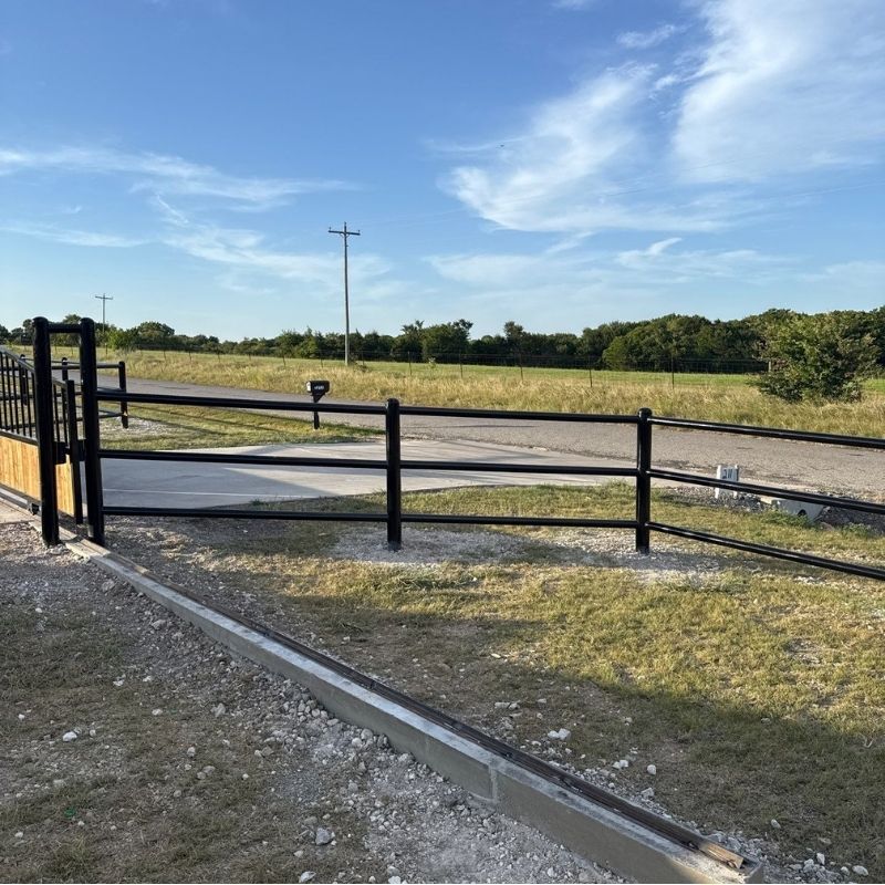 Pipe Fence installed by Top Rail Fence
