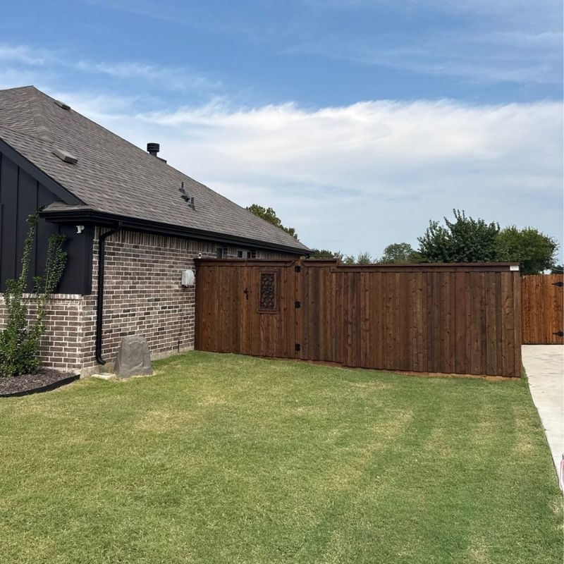 Wood fence installed by Top Rail Fence