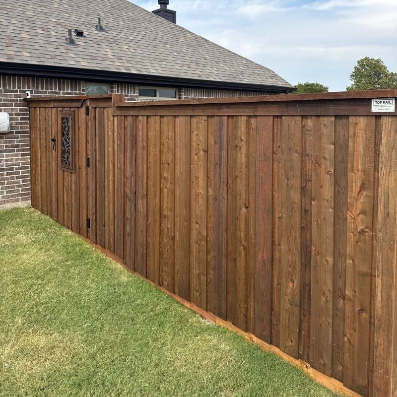 wood fence installed by Top Rail Fence