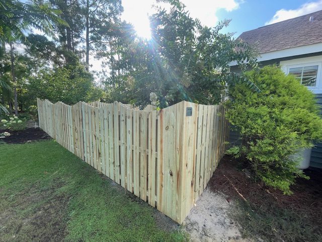 Wood fence installation in Wilmington