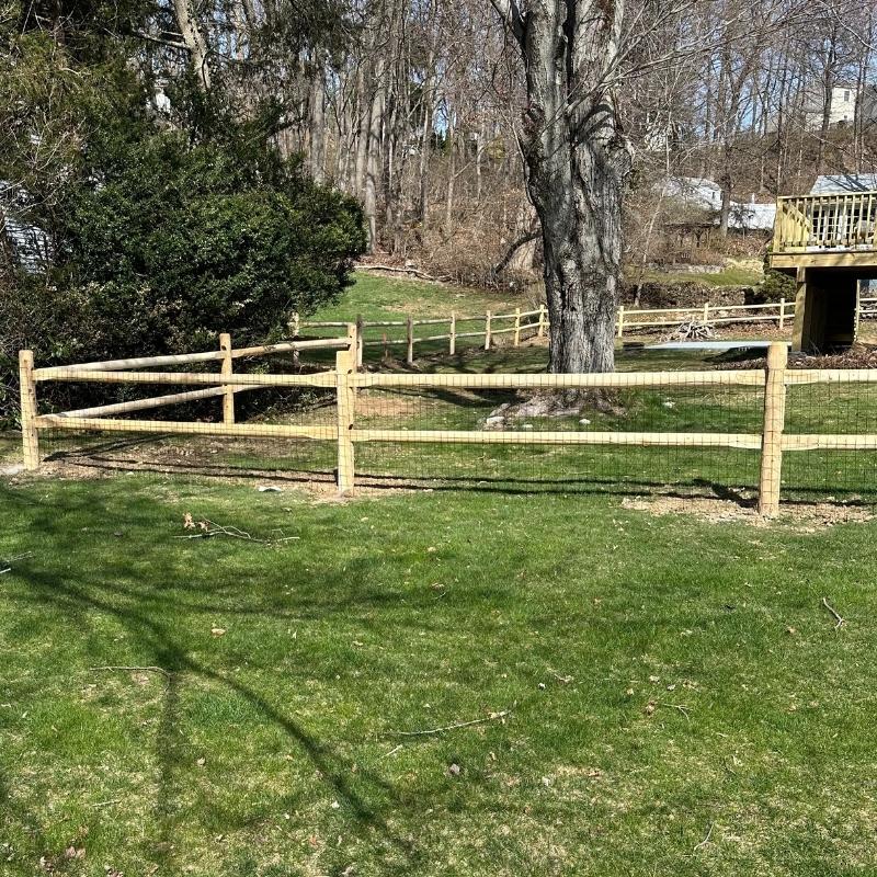 cedar 3 rail rustic split rail fence installed by top rail fence