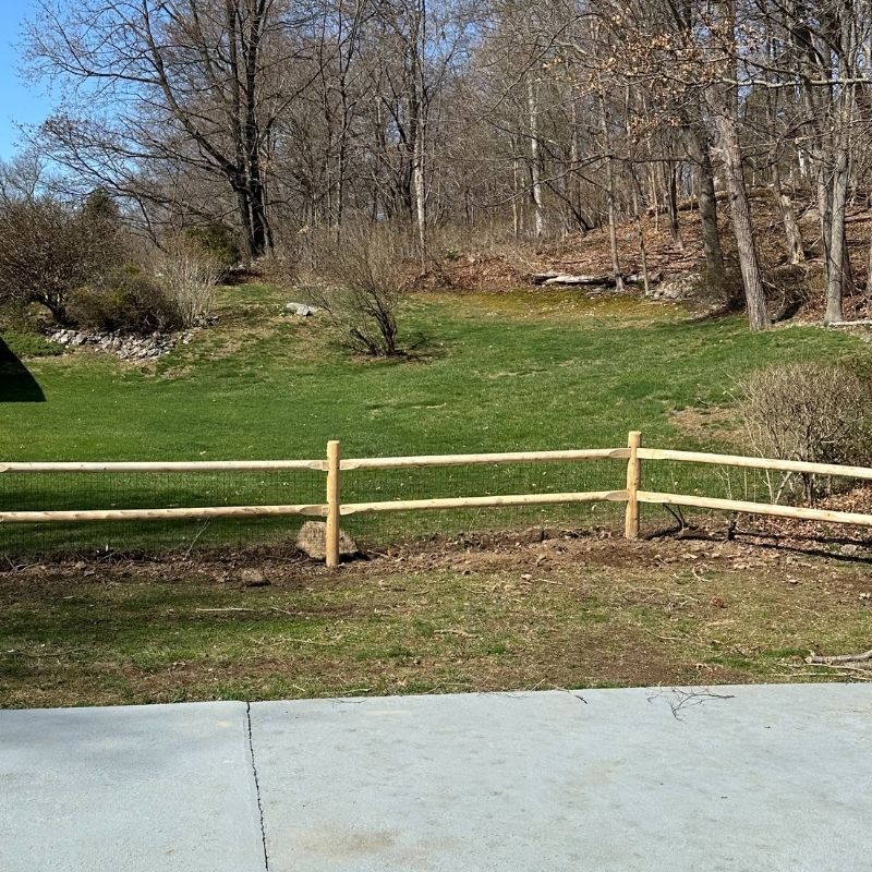 cedar 3 rail rustic split rail fence installed by top rail fence
