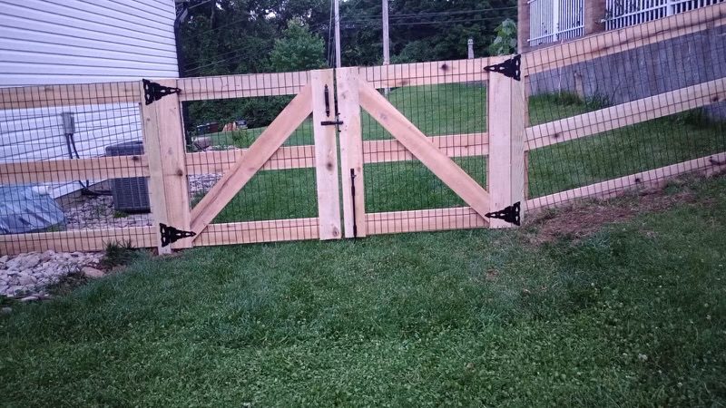 wood fence gate installation