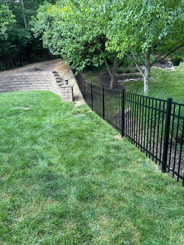 3 rail aluminum fence installation