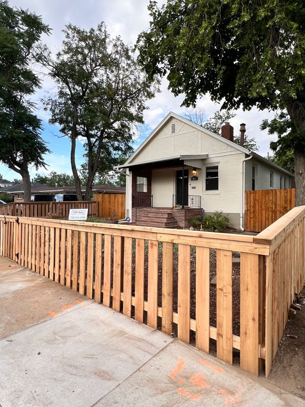 Front yard aesthetic wood fence