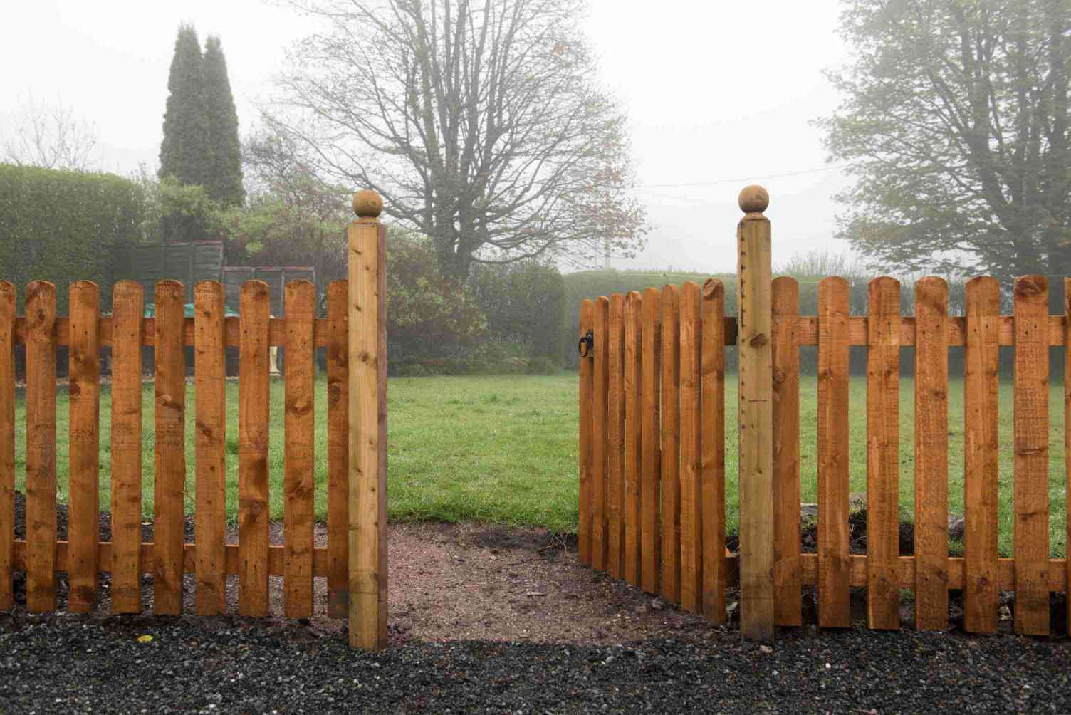 Wooden Fence with a gate 