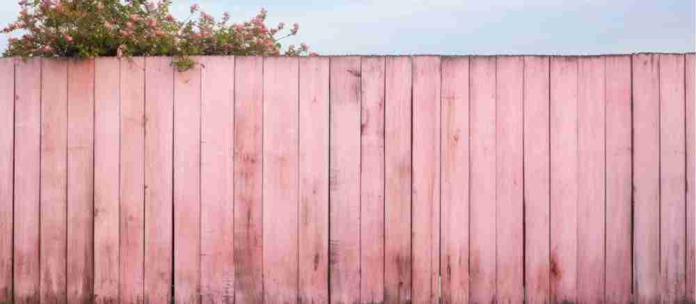 Pastel colors fence wall