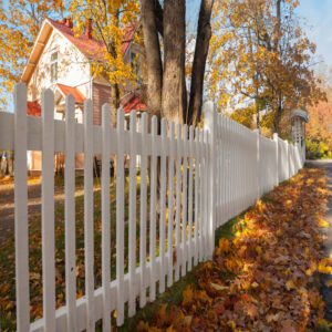 painted picket fence fall