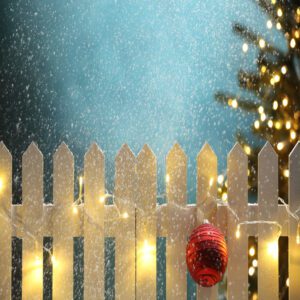 picket fence ornament holiday lighting