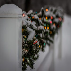 vinyl fence holiday lighting garlands