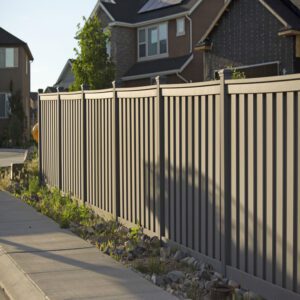 vinyl privacy fence brown