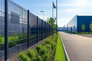 Commercial Metal fencing outside of a business