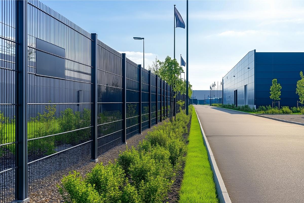 Commercial Metal fencing outside of a business