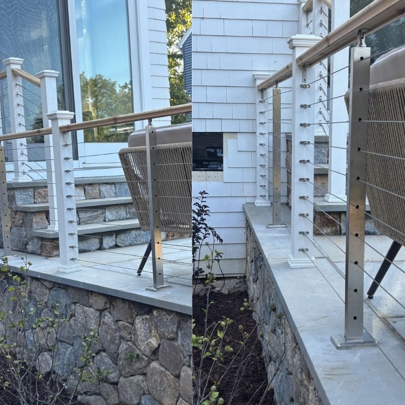 Railing installed by Top Rail Fence