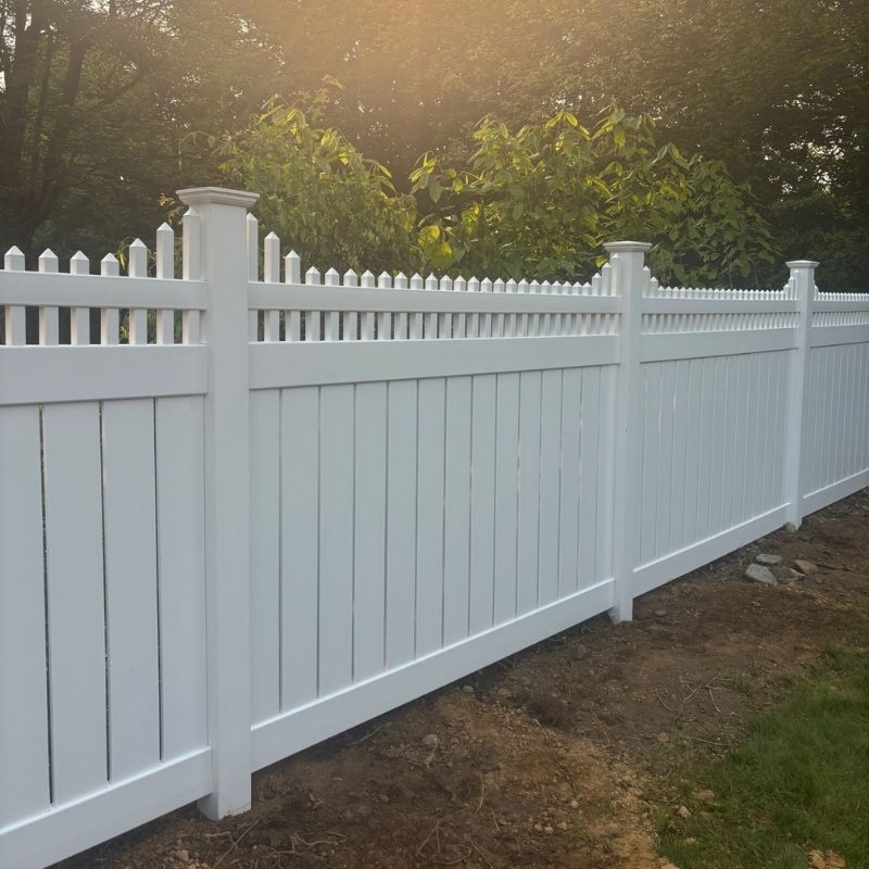 Vinyl Fence installed by Top Rail Fence