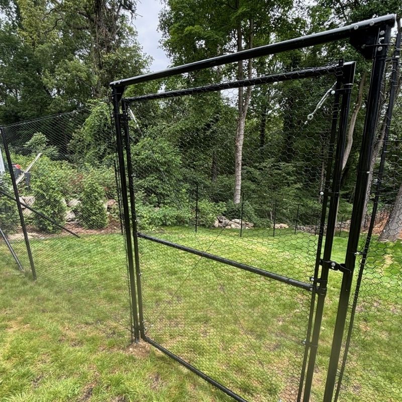 deer fence installed by top rail fence