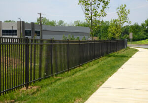 Smooth top wrought iron fence