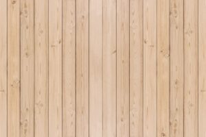 Oak wood fence planks close up