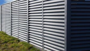 metal louvered fence