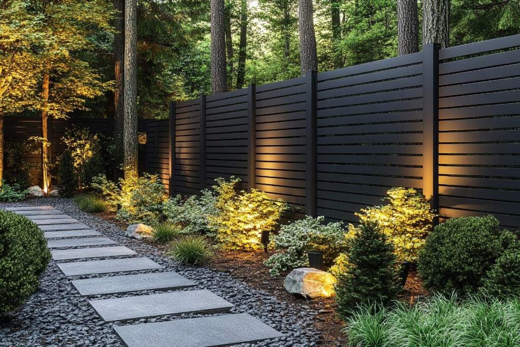 Modern horizontal fence