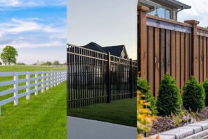 3 different fence styles