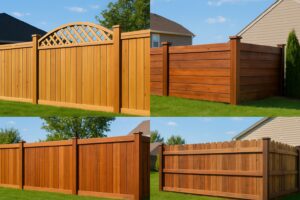 Uinque wood fence styles in Fort Collins Colorado