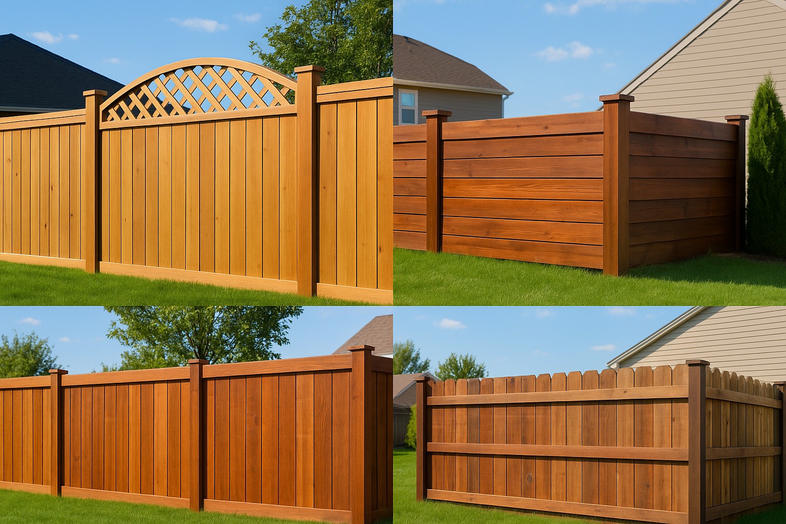 Uinque wood fence styles in Fort Collins Colorado