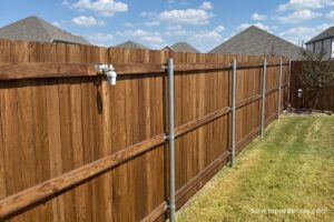 Wood fence installed by Top Rail Fence
